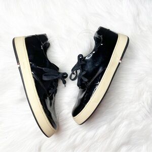 Osklen Black Patent Leather Lace Up Sneakers Size Men’s 9